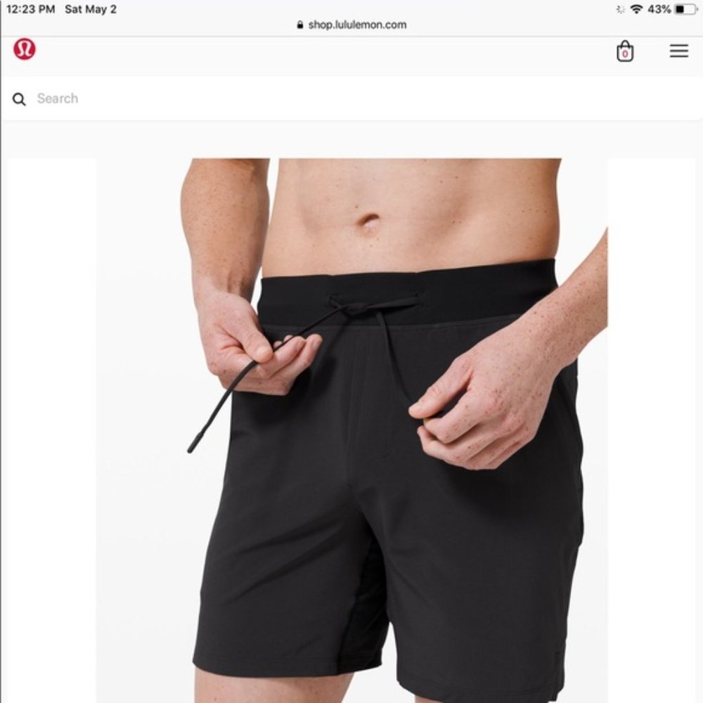 Lululemon T.H.E. Shorts Linerless 7" Men's Black